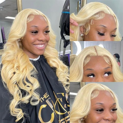 #613 Blonde Color Body Wave 360 Lace Frontal Wig | Human Hair Wig | Lace Front